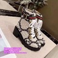       boots       sneaker boots       Leather ankle boot with Sylvie Web GG shoe 8