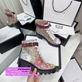 gucci boots gucci sneaker boots Gucci Leather ankle boot with Sylvie Web GG shoe