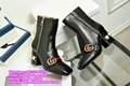       boots       sneaker boots       Leather ankle boot with Sylvie Web GG shoe 14