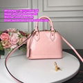 LV alma bb bubblegram leather M59821 ALMA BB Monogram Vernis leather shell bag