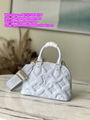     lma bb bubblegram leather M59821 ALMA BB Monogram Vernis leather shell bag 1