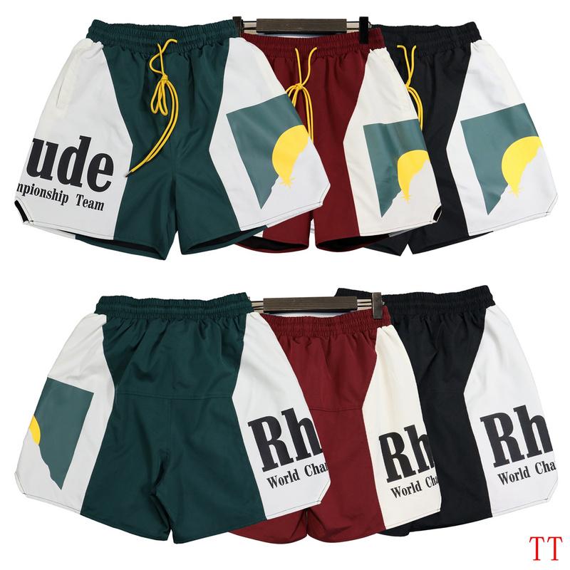 Rhude shorts Rhude shirt Rhude T Shirt Rhude tshirt Rhude Straight-Leg Logo-Prin