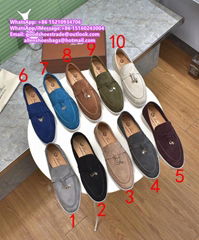 Loro Piana Loafers Summer Charms Walk Suede Shoes flat loafers mule LORO PIANA B