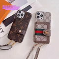 gucci iPhone 14 Cases Designer Covers for iPhones Cards Bag soft case card slot 