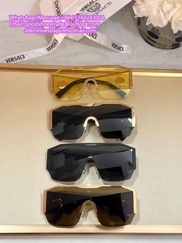 wholesale         Sunglasses Medusa Icon Shield Black Sunglasses oversized cheap 5