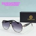 wholesale versace Sunglasses Medusa Icon Shield Black Sunglasses oversized cheap