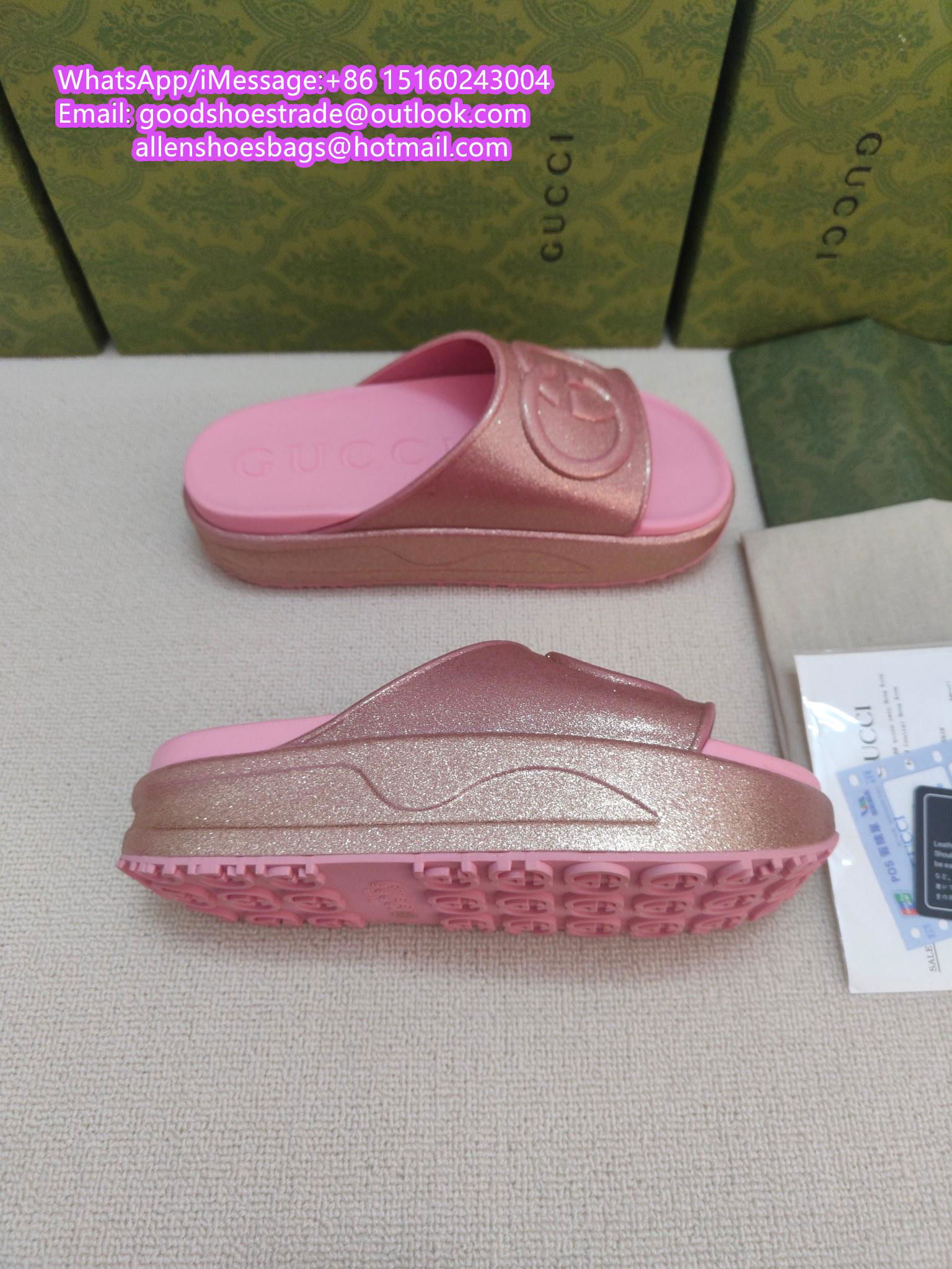       womens slide sandal with interlocking g womens jumbo gg platform slide san 5