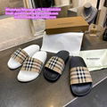 Burberry Vintage Check Print Slides burberry sandals burberry slippers TB shoes