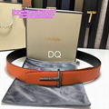 Tom Ford Reversible T Buckle leather belt black Men buckle belts TF belts straps 5