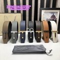 Tom Ford Reversible T Buckle leather belt black Men buckle belts TF belts straps 2