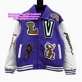 LV jacket Louis Vuitton Patch Varsity Jacket Mini Varsity Blouson LV x YK Embroi