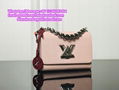 LV twist belt chain wallet LV Monogram Clutch LV tote LV purse LV bag LV handbag