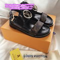 LV bom dia flat comfort mule LV men sandals LV slides LV leather sandals LV shoe