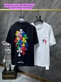 Chrome Hearts Blue Triple Cross Tshirt tee Fashion Cheap Short Sleeve Cotton Emb 19