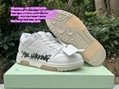 Off White sneaker White Red Out Office Sneakers arrow shoes stitch suture line