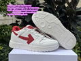 Off White sneaker White Red Out Office Sneakers arrow shoes stitch suture line