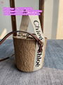 Chloe Woody Canvas Tote Bag Cotton Canvas Shiny Calfskin With Woody Chloe purse