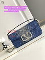 Valentino purse Loco Emboridered Small Shoulder Bag valentino Women diamond purs