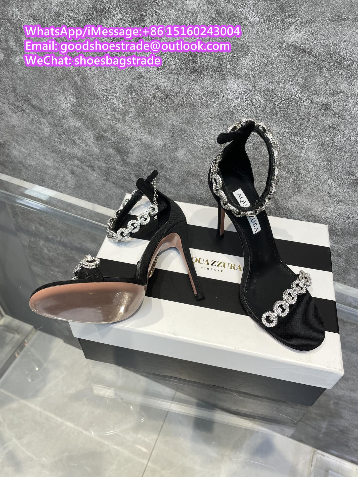Aquazzura Leather Pumps Aquazzura Crystal Sandals Aquazzura PVC Pumps Heel slide 3