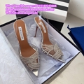 Aquazzura Leather Pumps Aquazzura Crystal Sandals Aquazzura PVC Pumps Heel slide 14