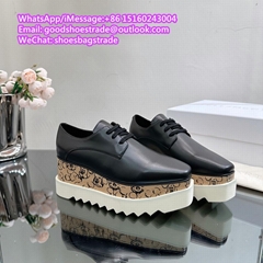                  Shoes Top Quality Genuine Leather shoes ladies stella Wedge Pla