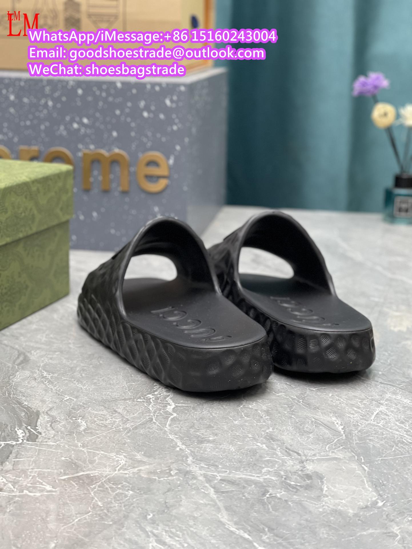 mens interlocking g slide sandal       rubber slides       sandals       heels g 14