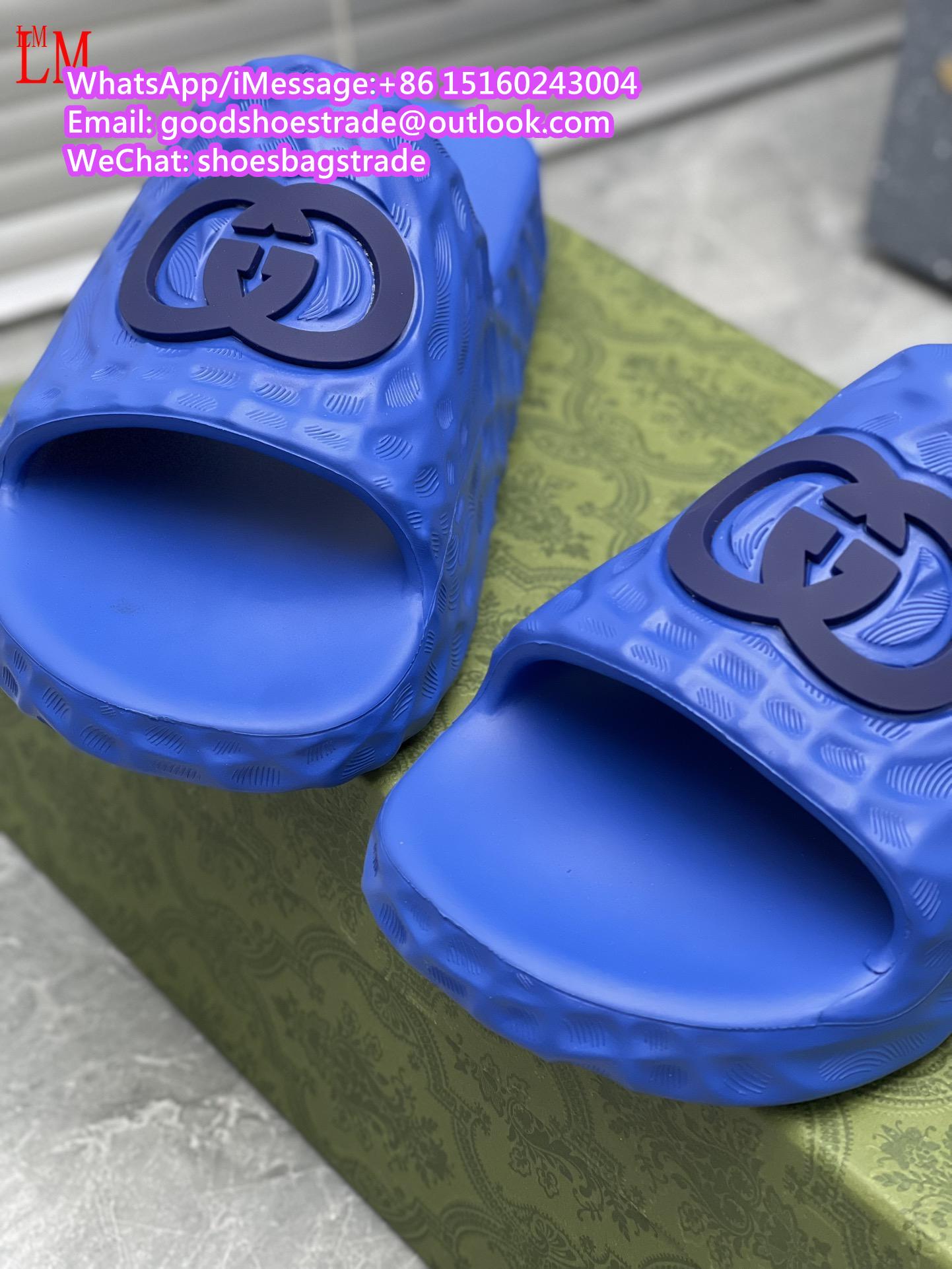 mens interlocking g slide sandal       rubber slides       sandals       heels g 4