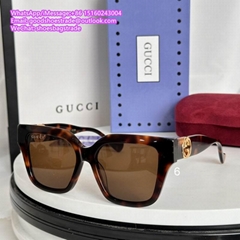 Wholesale       sunglasses signature round frame galsses with pendant GG lens