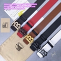          belt calfskin leather classic girdle man straps with box Monogram Rever 14
