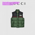 Gucci Web Stripe nylon-shell quilted gucci down jacket men down coats GG Jacquar