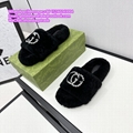 Cotton slippers Shearling Slides Terry
