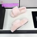 CC fur slides CC fluffy slippers CC sandals Co Co Warm Fluffy Faux Fur Slippers 