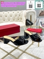 V logo signature Satin slingback pumps           slippers           sandals vale 12
