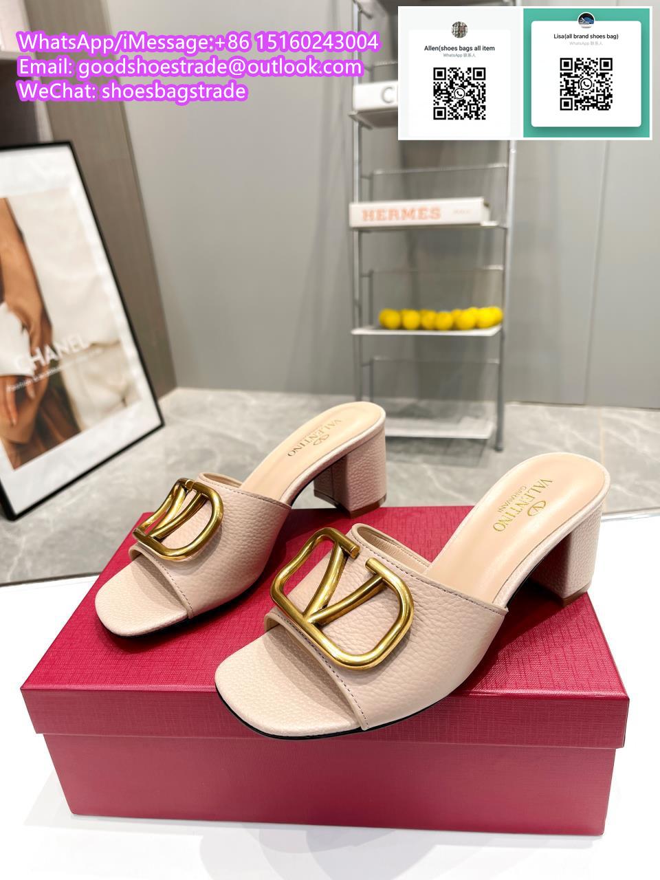 V logo signature Satin slingback pumps           slippers           sandals vale 14
