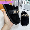 LV fur slides LV Fluffy slippers LV sandals LV slippers LV leather slides lv sun