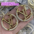     ARRINGS mbossed ircle earrings wiggy Earrings monogram Flowers ear studs LV 18