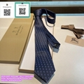 Burberry Classic Cut Monogram Print Silk Tie logo B printed ties Plaid Patterns 
