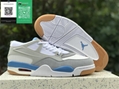 Jordan Air jordan 4 GS Pure Platinum aj 4 RM Diffused Blue AshenSlate sneakers