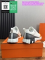 Bouncing sneaker In calfskin and suede goatskin Fashion Hemes casual shoes Herme