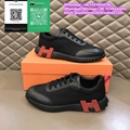 Bouncing sneaker In calfskin and suede goatskin Fashion Hemes casual shoes Herme