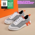 Bouncing sneaker In calfskin and suede goatskin Fashion Hemes casual shoes Herme