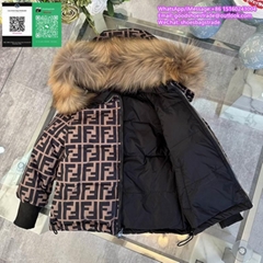 FF down jackets F logo coats kids clothes children clothing girl down jacket boy