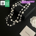 CC necklace CC neck chain CC earrings CC bracelets CC logo earrings 3 Layers Pea