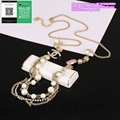 CC necklace CC neck chain CC earrings CC bracelets CC logo earrings 3 Layers Pea