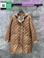Two-side Down Jackets Classic Grid Pictures windbreaker long blazer jacket New S
