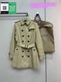 Hybrid Trench Coat Green Women Trench Coat Long Double Breasted Cotton baby swad