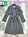 Hybrid Trench Coat Green Women Trench Coat Long Double Breasted Cotton baby swad