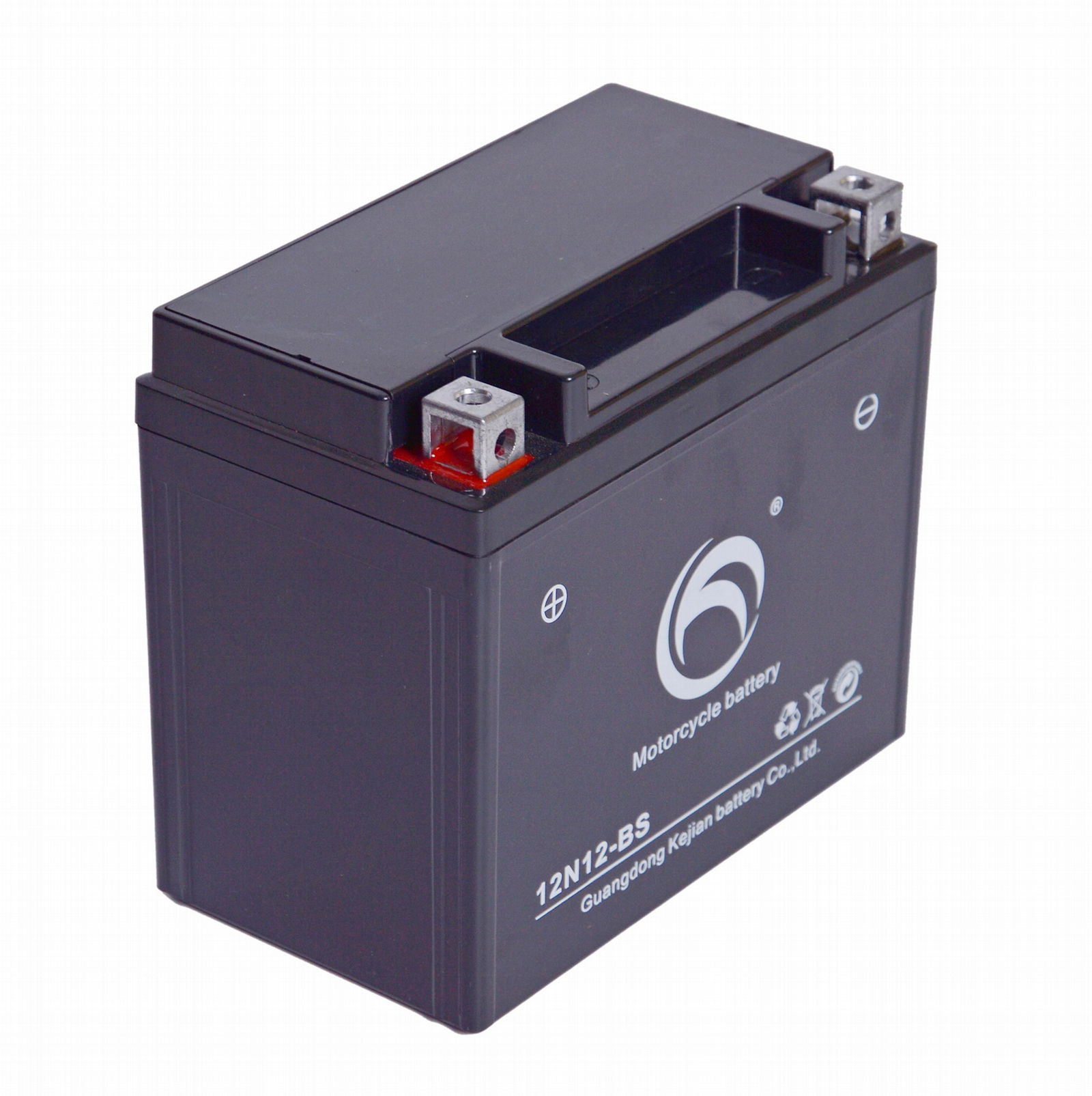 Guangdong Kejian China 12N12 12V Motorcycle starting MF Battery 2