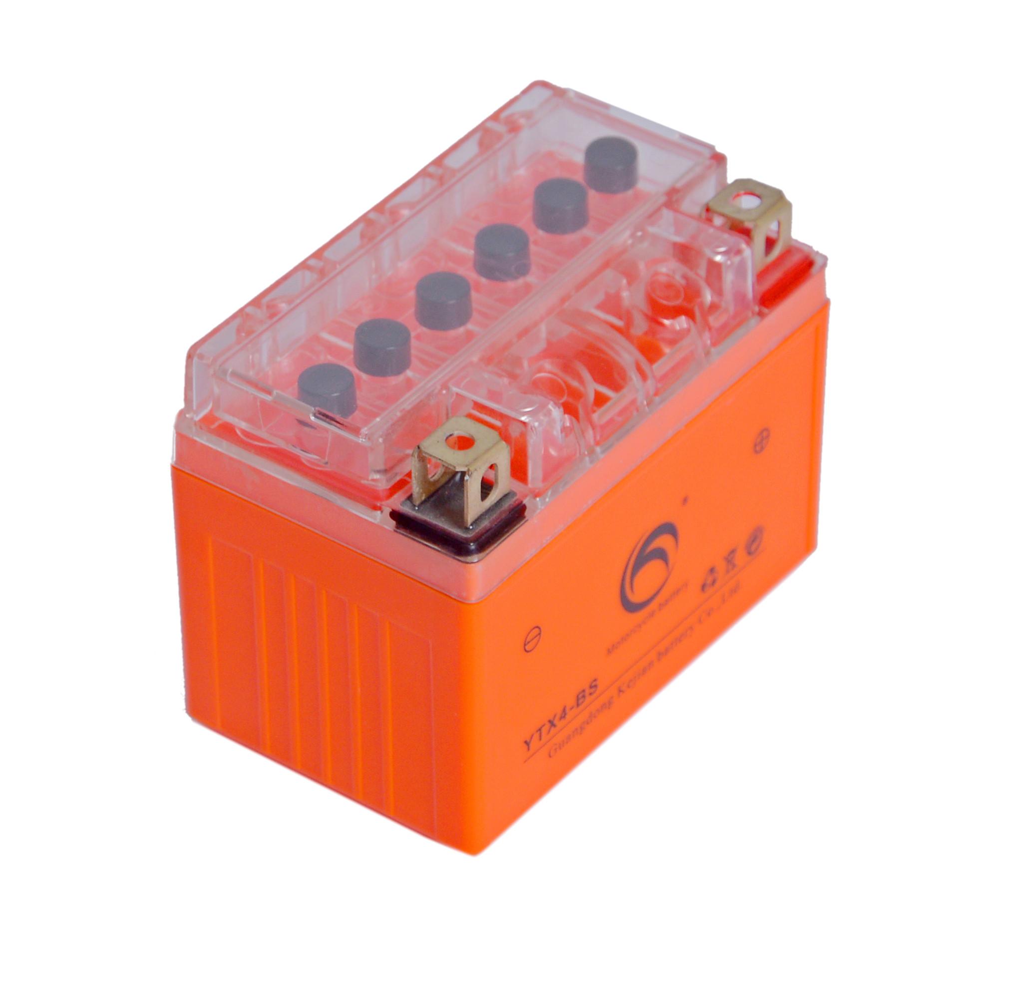 Guangdong Kejian YTX4BS 12v4ah mf motorcycle battery K0067 PK