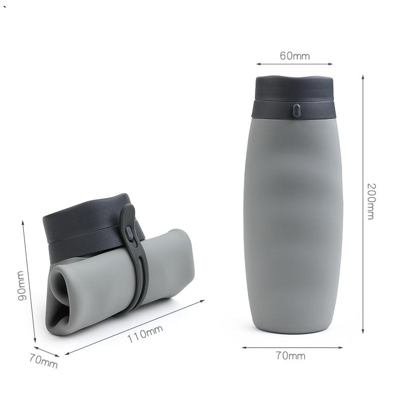  Silicon foldable water bottle travel mug plastic water bottle 2